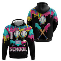 100 Days of School Baseball Hoodie with Sweet Melting Drip Pattern