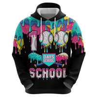 100 Days of School Baseball Hoodie with Sweet Melting Drip Pattern