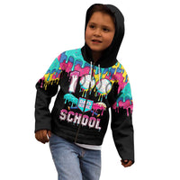 100 Days of School Baseball Kid Hoodie with Sweet Melting Drip Pattern