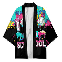 100 Days of School Baseball Kimono with Sweet Melting Drip Pattern