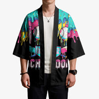100 Days of School Baseball Kimono with Sweet Melting Drip Pattern