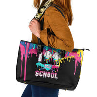 100 Days of School Baseball Leather Tote Bag with Sweet Melting Drip Pattern