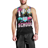 100 Days of School Baseball Men Tank Top with Sweet Melting Drip Pattern