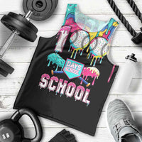 100 Days of School Baseball Men Tank Top with Sweet Melting Drip Pattern