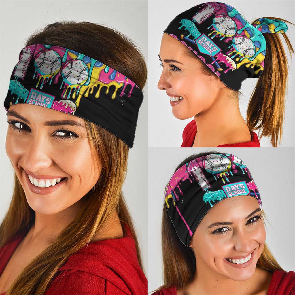 100 Days of School Baseball Neck Gaiter with Sweet Melting Drip Pattern