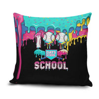 100 Days of School Baseball Pillow Cover with Sweet Melting Drip Pattern