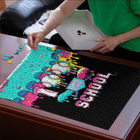 100 Days of School Baseball Puzzle with Sweet Melting Drip Pattern