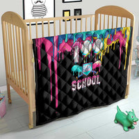 100 Days of School Baseball Quilt with Sweet Melting Drip Pattern