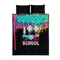 100 Days of School Baseball Quilt Bed Set with Sweet Melting Drip Pattern