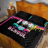 100 Days of School Baseball Quilt Bed Set with Sweet Melting Drip Pattern