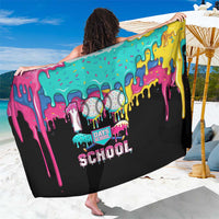 100 Days of School Baseball Sarong with Sweet Melting Drip Pattern
