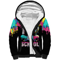 100 Days of School Baseball Sherpa Hoodie with Sweet Melting Drip Pattern