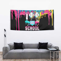 100 Days of School Baseball Tapestry with Sweet Melting Drip Pattern