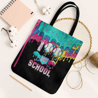 100 Days of School Baseball Tote Bag with Sweet Melting Drip Pattern