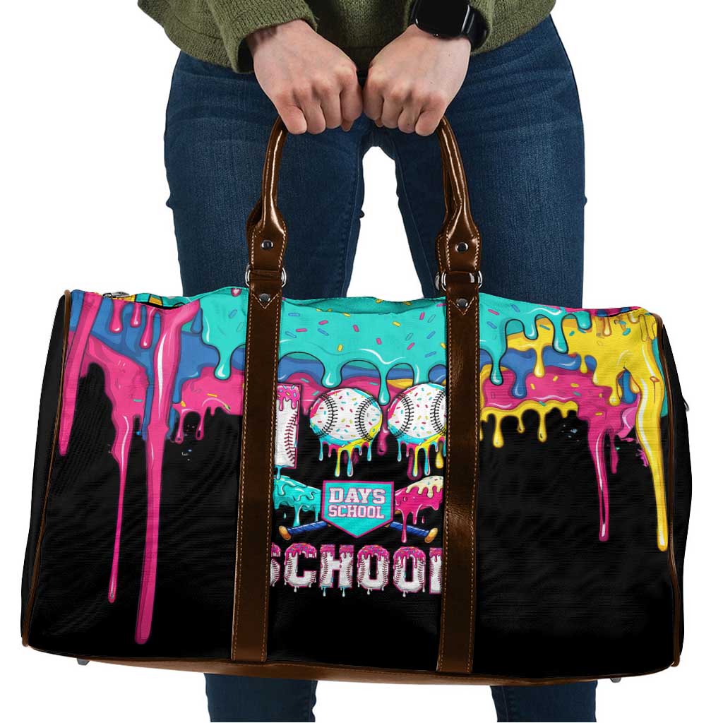 100 Days of School Baseball Travel Bag with Sweet Melting Drip Pattern