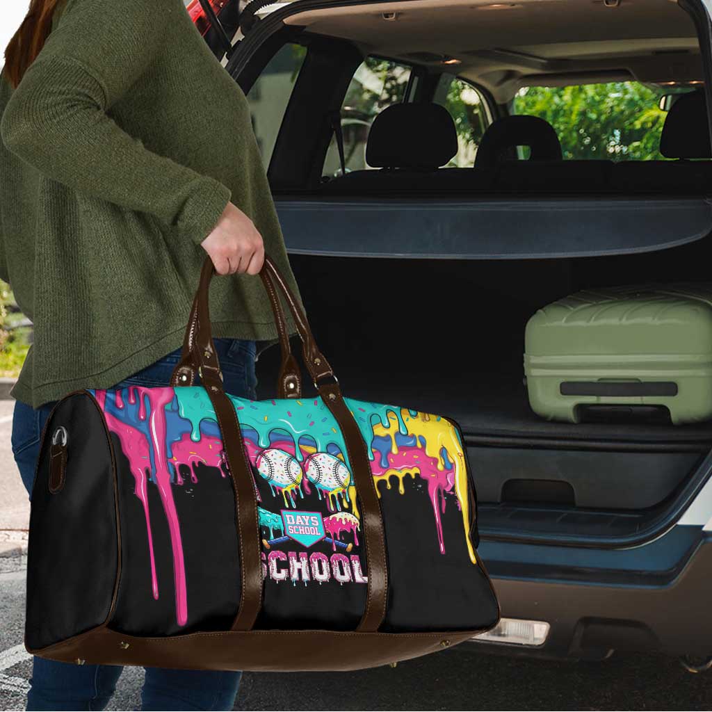 100 Days of School Baseball Travel Bag with Sweet Melting Drip Pattern