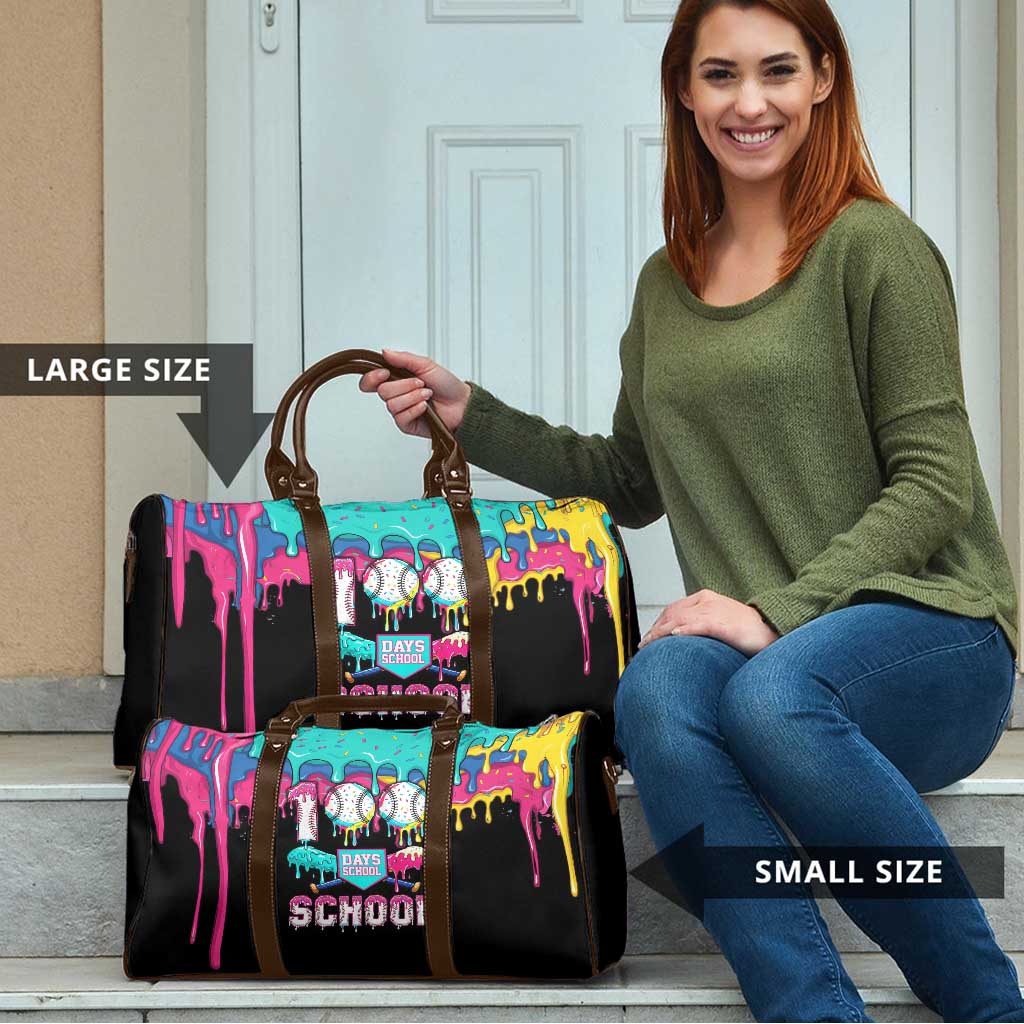 100 Days of School Baseball Travel Bag with Sweet Melting Drip Pattern