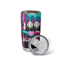 100 Days of School Baseball Tumbler Cup with Sweet Melting Drip Pattern