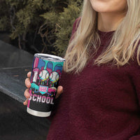 100 Days of School Baseball Tumbler Cup with Sweet Melting Drip Pattern