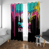 100 Days of School Baseball Window Curtain with Sweet Melting Drip Pattern