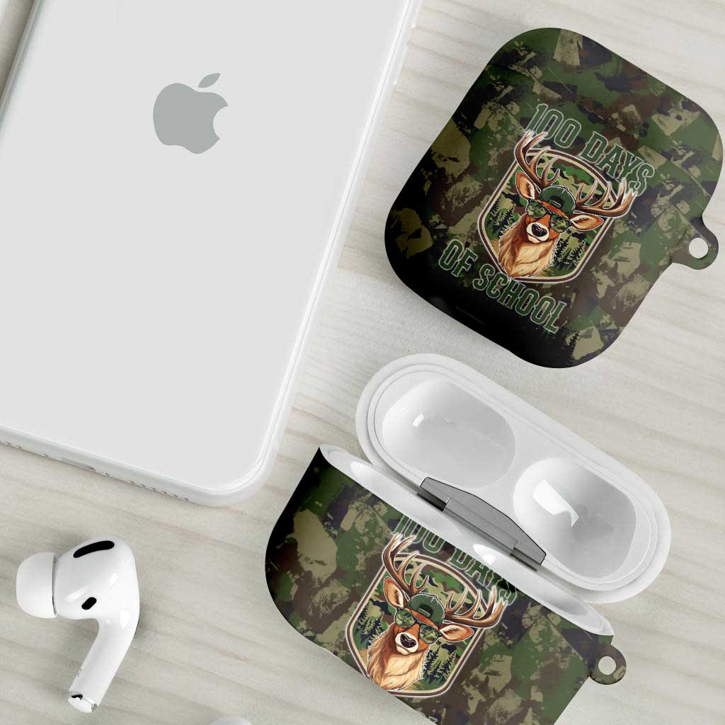 Deer 100 Days of School AirPods Case Camo Deer Adventure Forest
