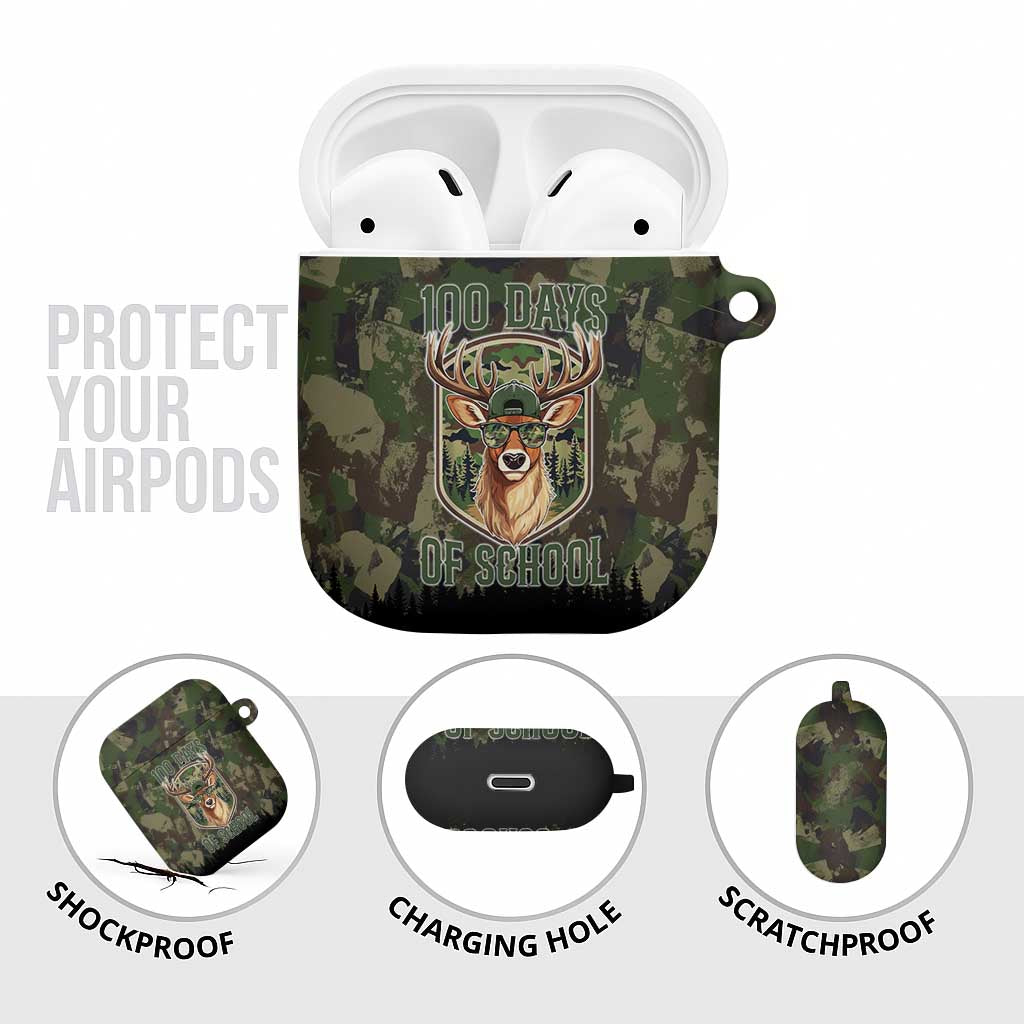 Deer 100 Days of School AirPods Case Camo Deer Adventure Forest