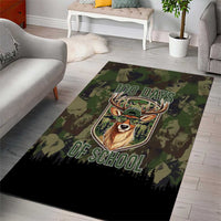 Deer 100 Days of School Area Rug Camo Deer Adventure Forest