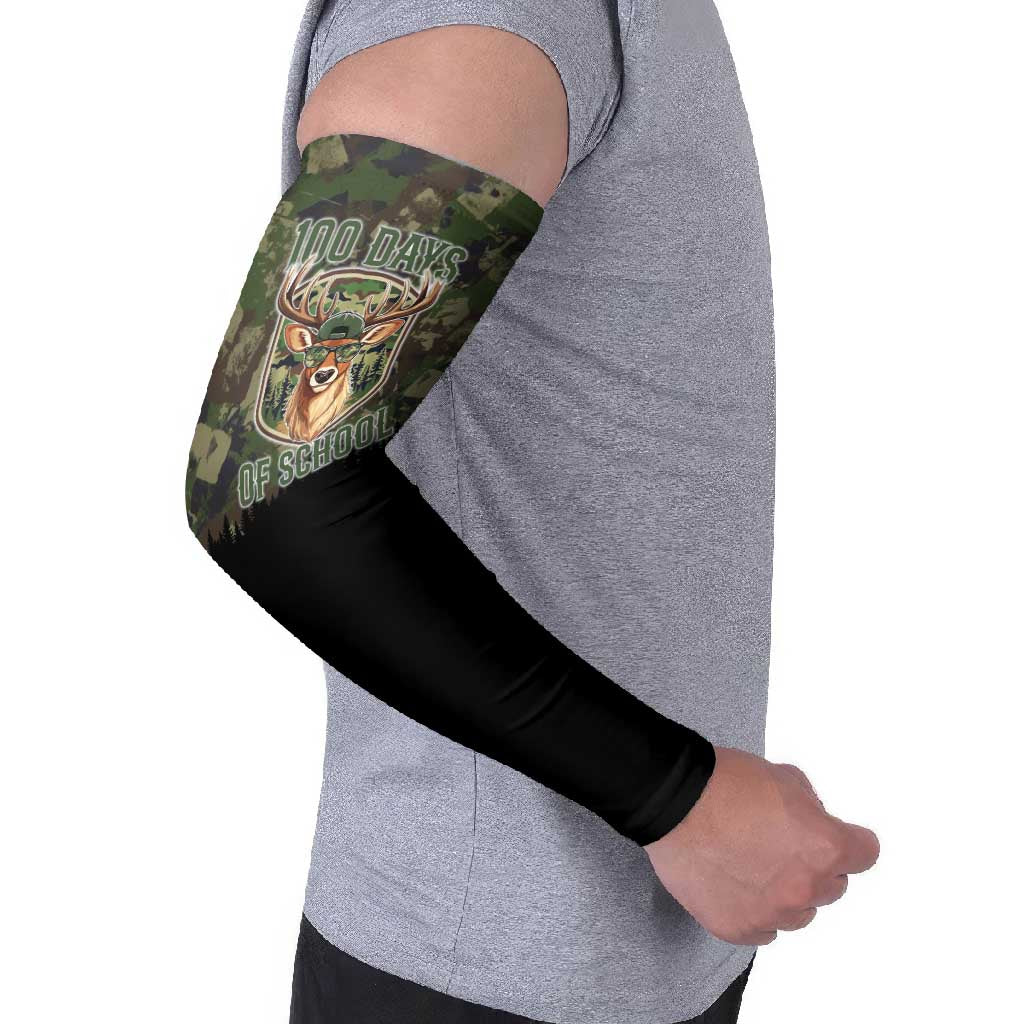 Deer 100 Days of School Arm Sleeves Camo Deer Adventure Forest