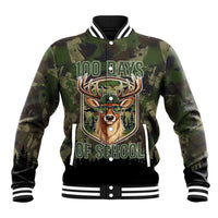 Deer 100 Days of School Baseball Jacket Camo Deer Adventure Forest