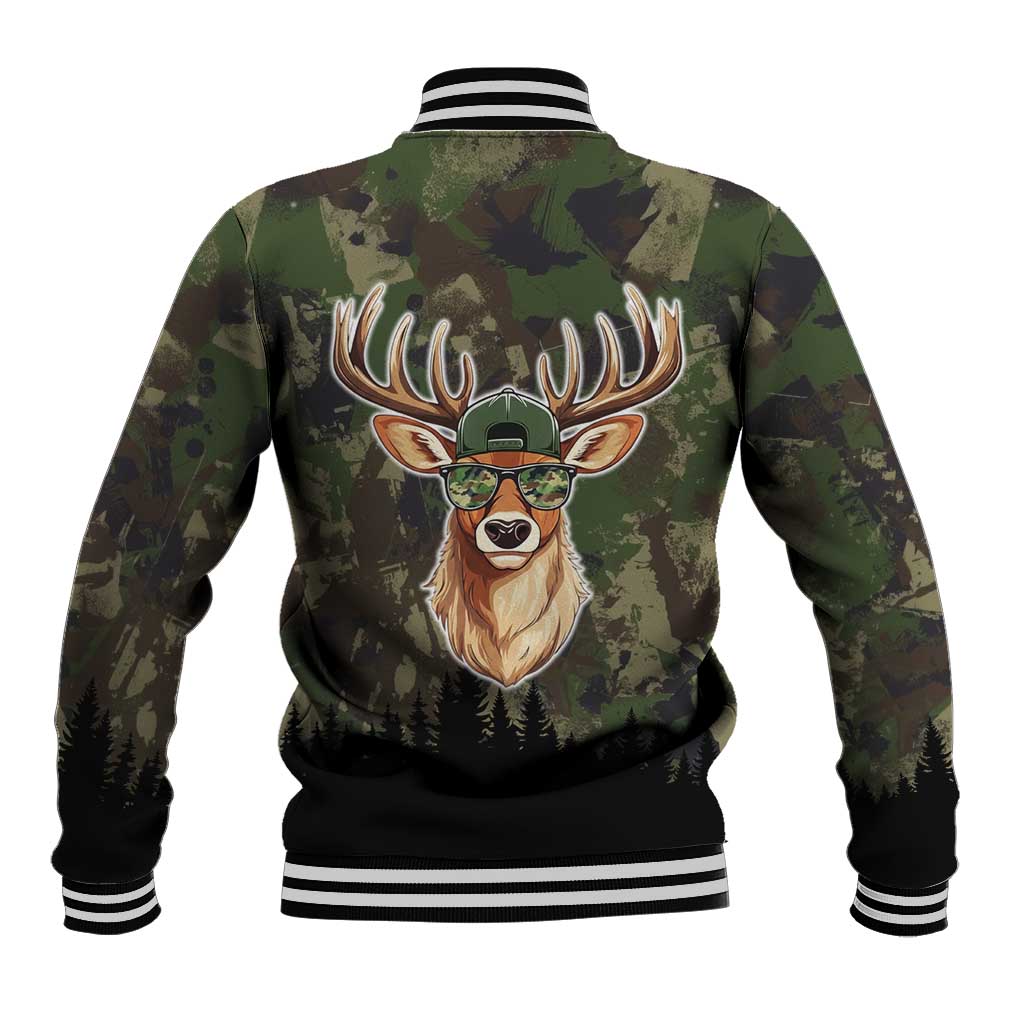 Deer 100 Days of School Baseball Jacket Camo Deer Adventure Forest