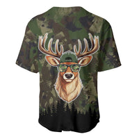 Deer 100 Days of School Baseball Jersey Camo Deer Adventure Forest