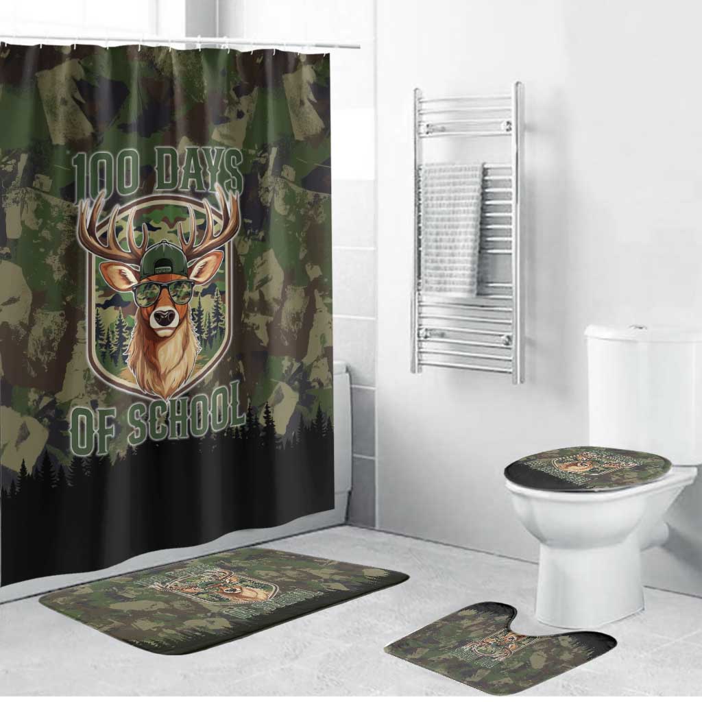 Deer 100 Days of School Bathroom Set Camo Deer Adventure Forest
