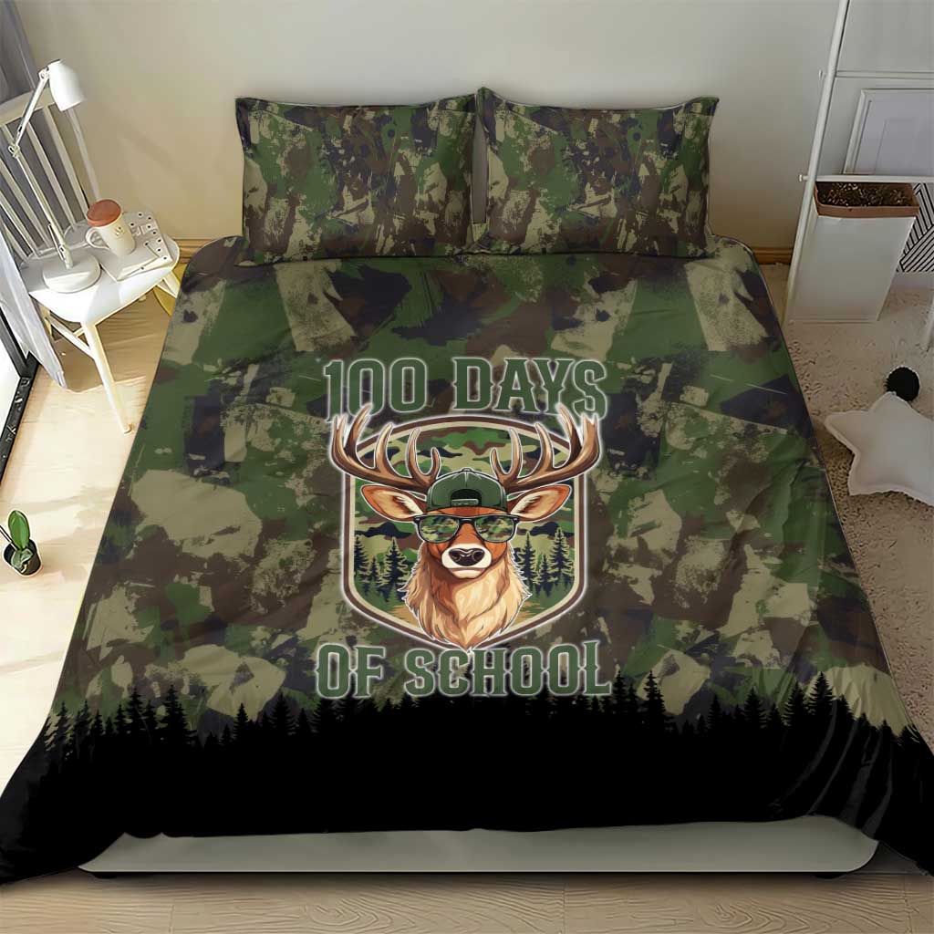Deer 100 Days of School Bedding Set Camo Deer Adventure Forest