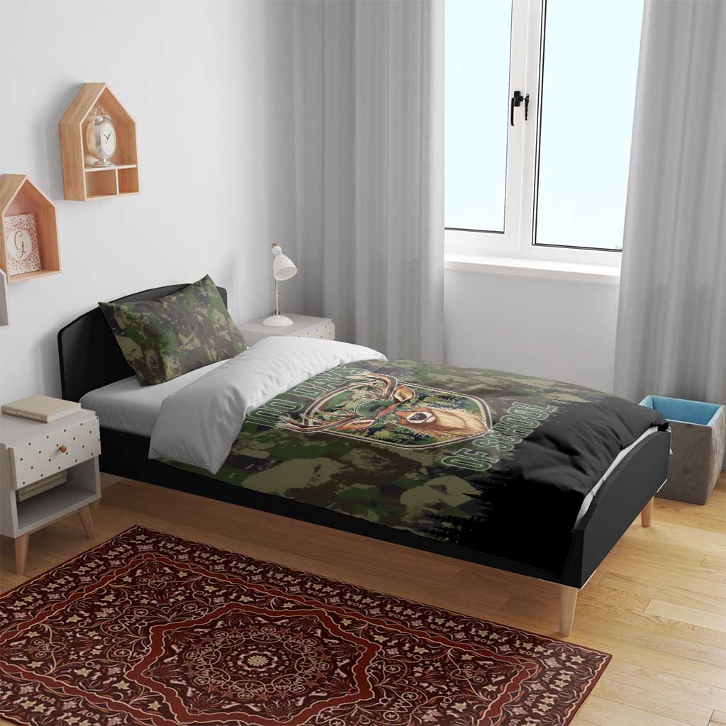 Deer 100 Days of School Bedding Set Camo Deer Adventure Forest