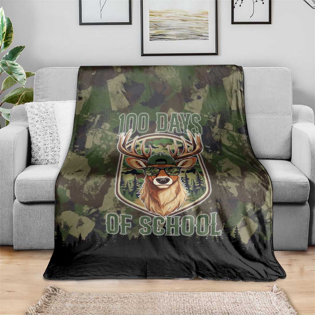 Deer 100 Days of School Blanket Camo Deer Adventure Forest