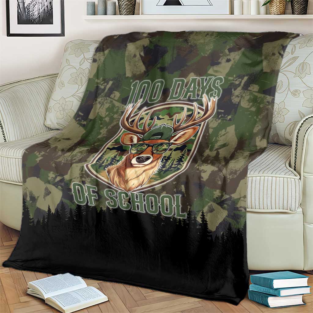 Deer 100 Days of School Blanket Camo Deer Adventure Forest