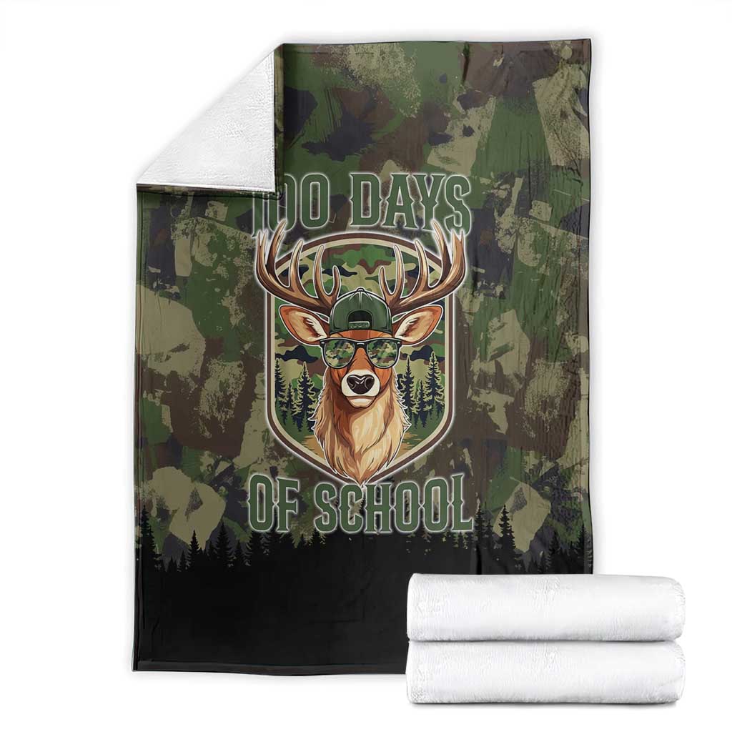 Deer 100 Days of School Blanket Camo Deer Adventure Forest