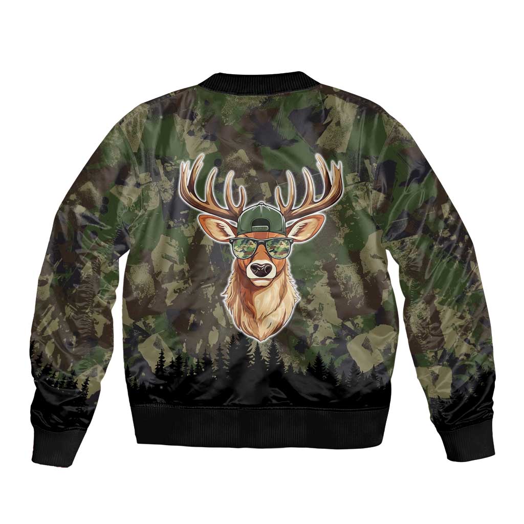 Deer 100 Days of School Bomber Jacket Camo Deer Adventure Forest