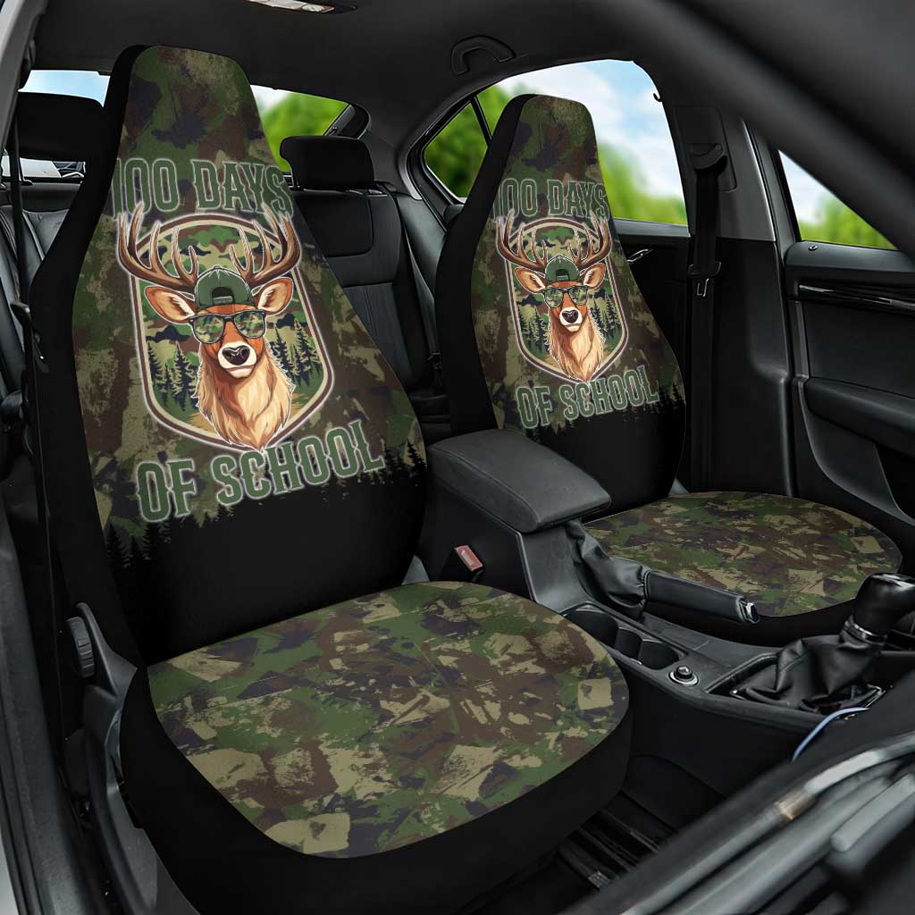 Deer 100 Days of School Car Seat Cover Camo Deer Adventure Forest