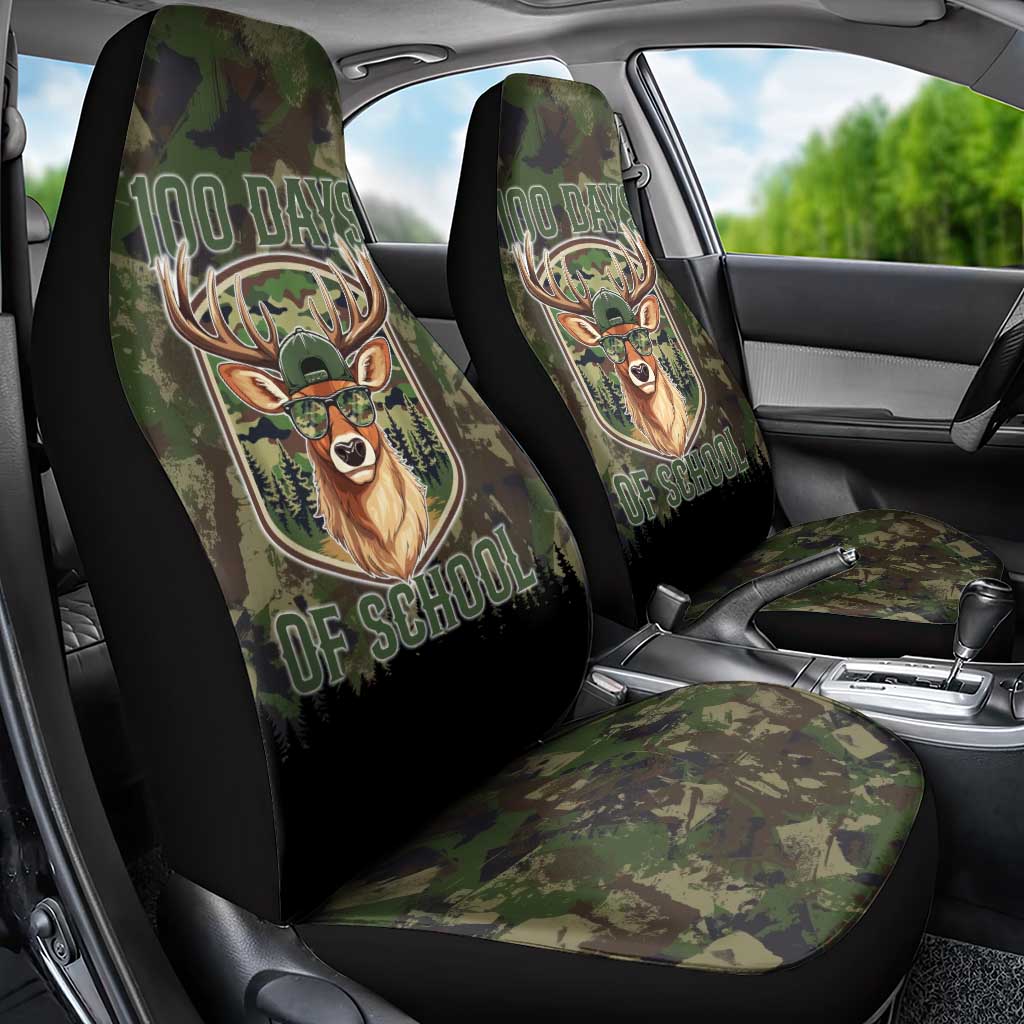 Deer 100 Days of School Car Seat Cover Camo Deer Adventure Forest