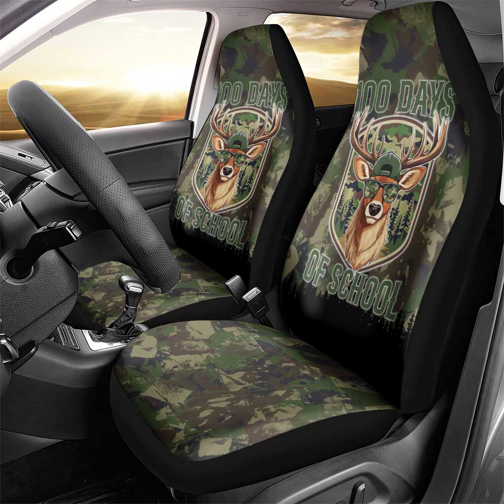 Deer 100 Days of School Car Seat Cover Camo Deer Adventure Forest