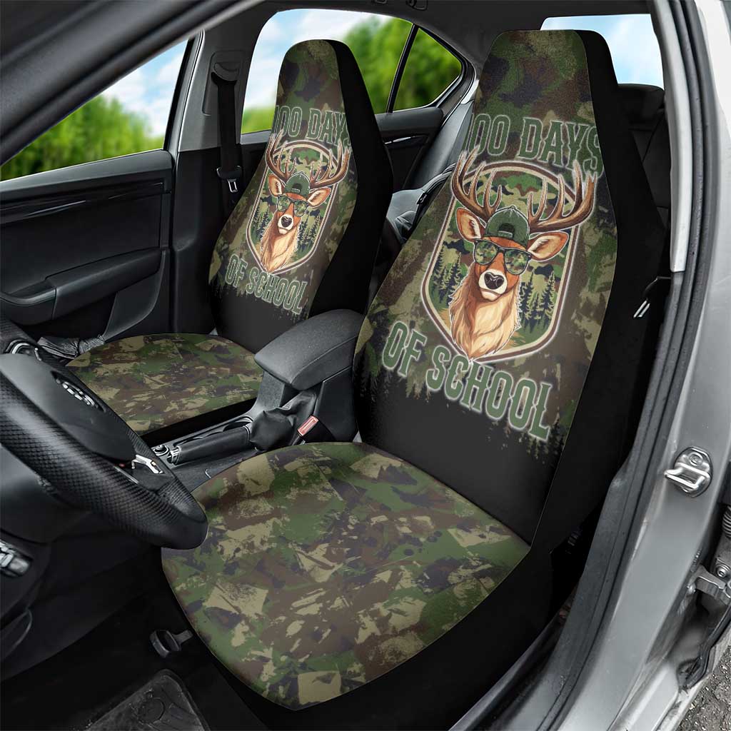 Deer 100 Days of School Car Seat Cover Camo Deer Adventure Forest