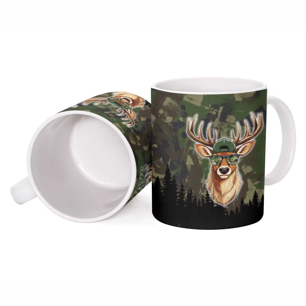 Deer 100 Days of School Ceramic Mug Camo Deer Adventure Forest