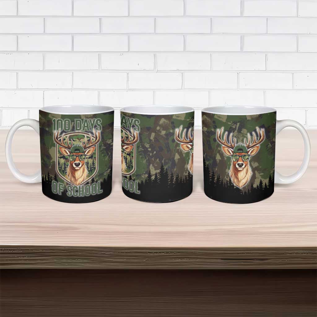 Deer 100 Days of School Ceramic Mug Camo Deer Adventure Forest