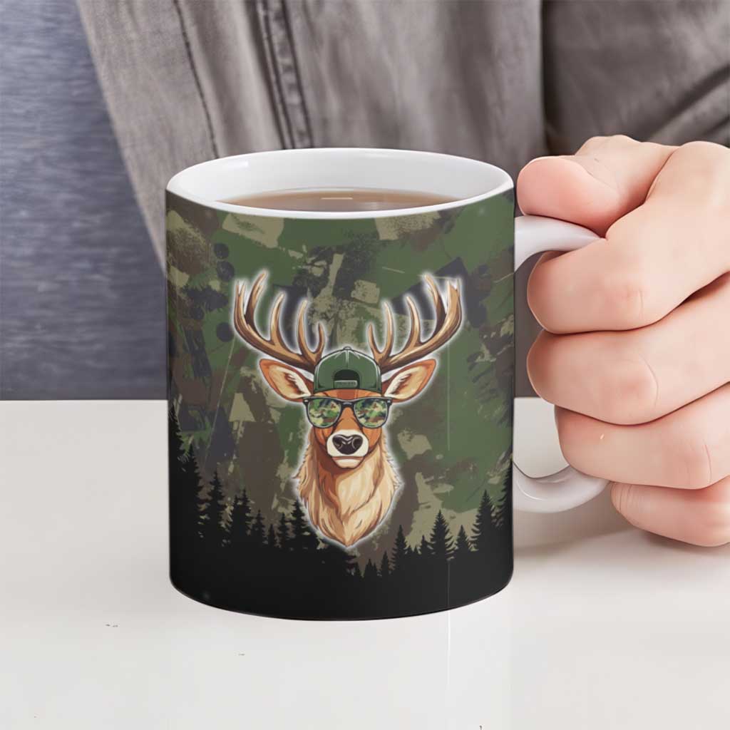 Deer 100 Days of School Ceramic Mug Camo Deer Adventure Forest