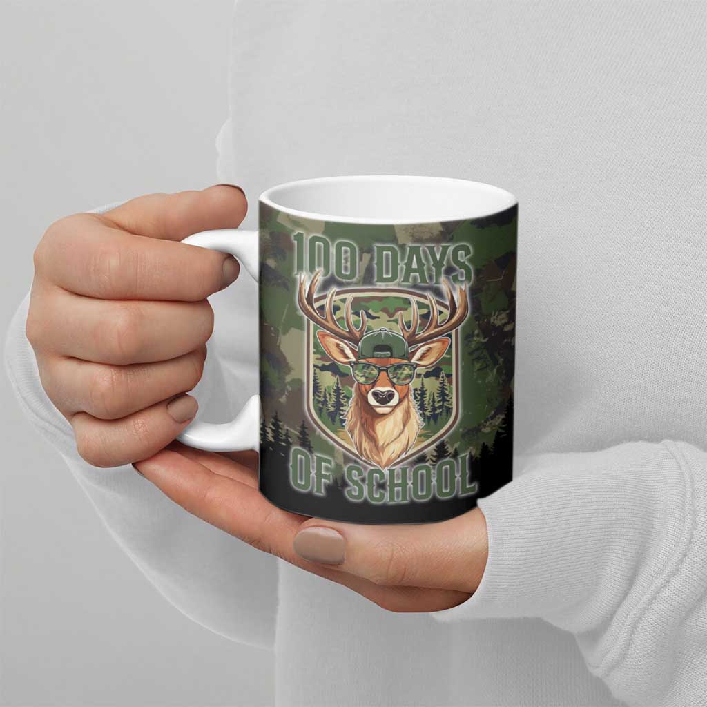 Deer 100 Days of School Ceramic Mug Camo Deer Adventure Forest