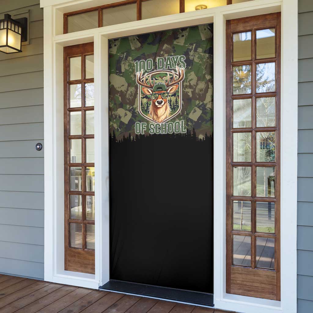 Deer 100 Days of School Door Cover Camo Deer Adventure Forest