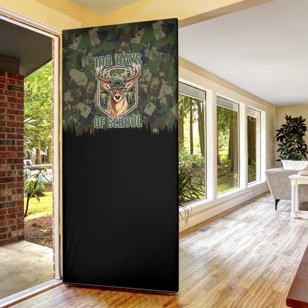 Deer 100 Days of School Door Cover Camo Deer Adventure Forest