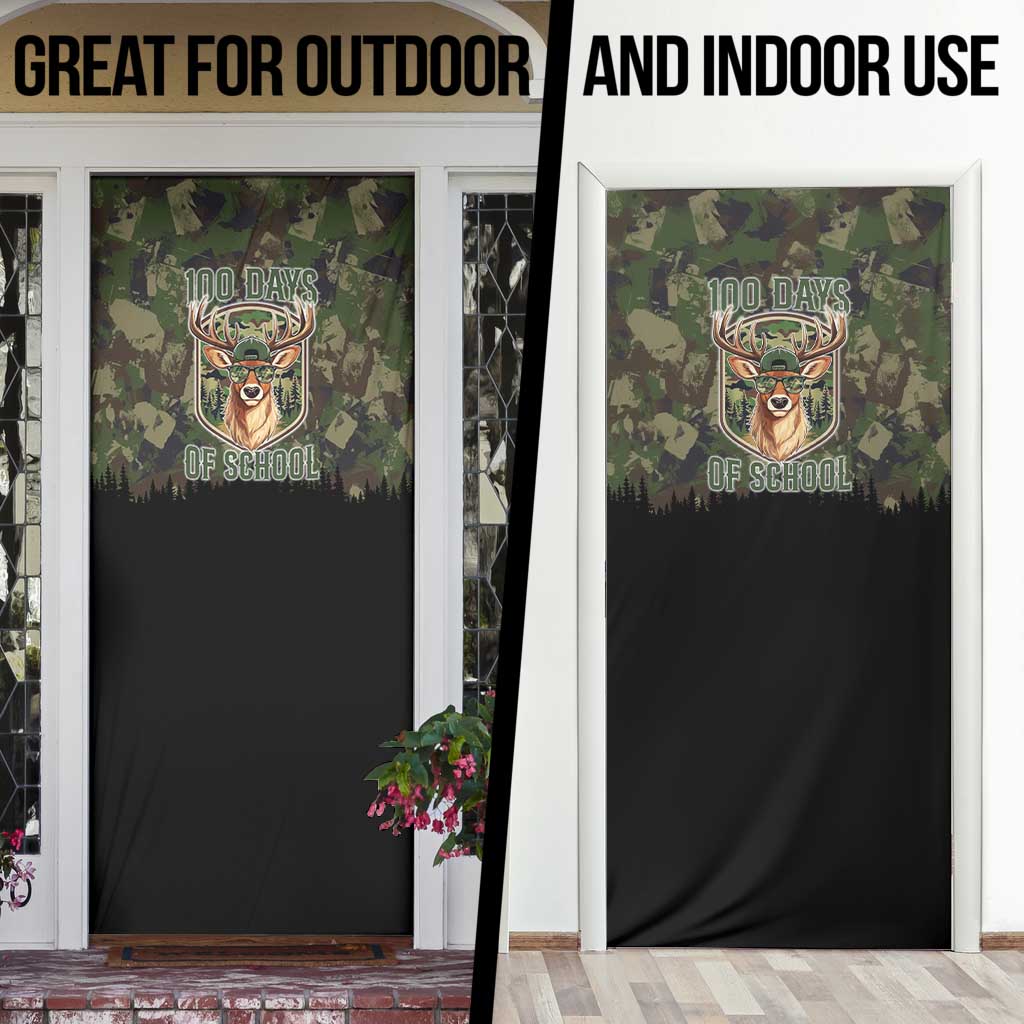 Deer 100 Days of School Door Cover Camo Deer Adventure Forest