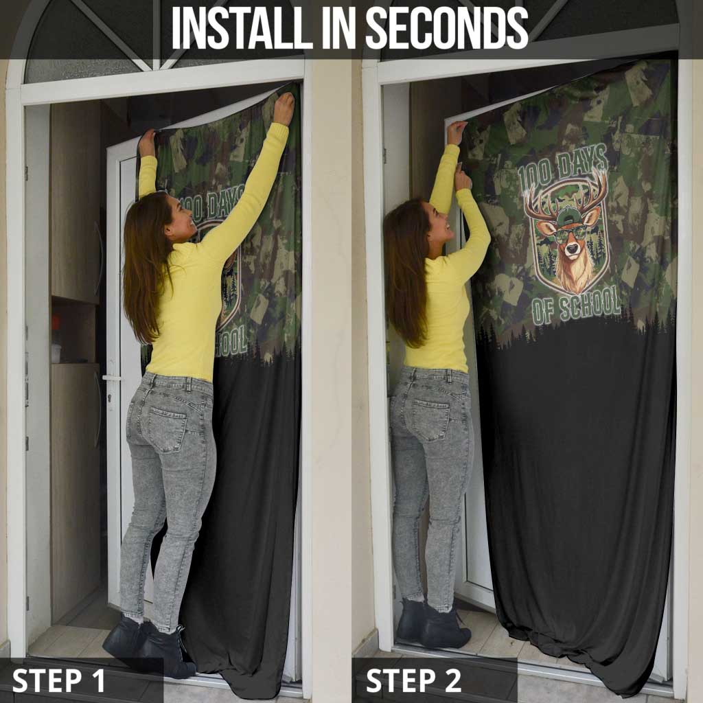 Deer 100 Days of School Door Cover Camo Deer Adventure Forest